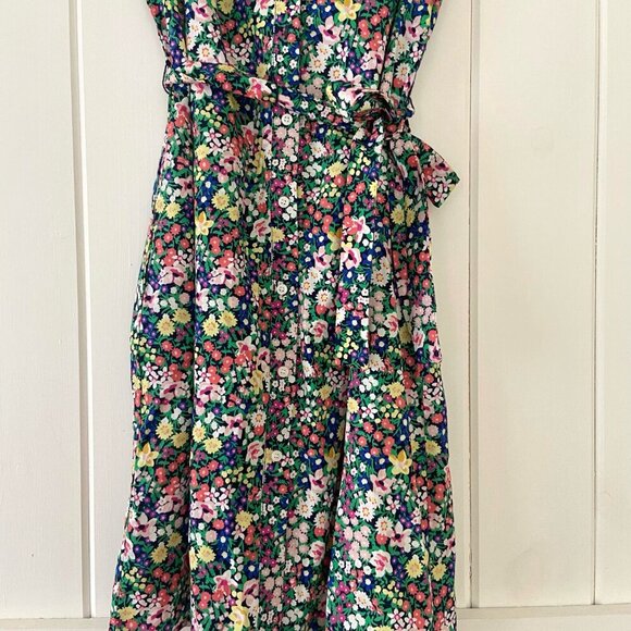 NWT Tommy Hilfiger Floral Sleeveless Button Down Cotton Mini Dress Sz 6 Petite - Picture 3 of 11